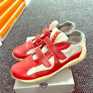 Men’s leather Double strap prada